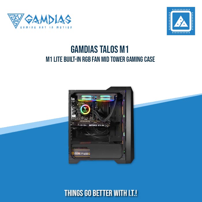 GAMDIAS TALOS M1 | M1 LITE BUILT-IN RGB FAN MID TOWER GAMING CASE GAMDIAS TALOS M1 | M1 LITE BUILT-IN RGB FAN MID TOWER GAMING CASE